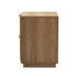 Bedside Table – 2 Drawers, Fluted Design, Wood Grain, Natural (Set of 2)