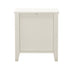 2pc Bedside Table 2 Drawers Metal Handle White