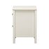 2pc Bedside Table 2 Drawers Metal Handle White