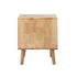 Set of 2 Bedside Tables 2 Drawers Side Tables Rubber Wood