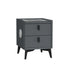 Oikiture Smart Bedside Table Wireless Charging LED Lights 2 Drawers