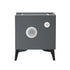 2x Smart Bedside Tables Wireless Charging LED 2 Drawers Grey