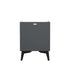 2x Smart Bedside Tables Wireless Charging LED 2 Drawers Grey