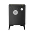 Oikiture 2x Smart Bedside Tables Wireless Charging LED 3 Drawers Black