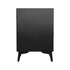 Oikiture 2x Smart Bedside Tables Wireless Charging LED 3 Drawers Black