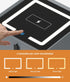 Oikiture Smart Bedside Table Wireless Charging LED Lights 3 Drawers