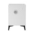 Smart Bedside Table Wireless Charging LED 3 Drawers White
