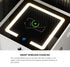 Smart Bedside Table Wireless Charging LED 3 Drawers White