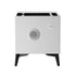 Oikiture Smart Bedside Table LED Wireless Charging 2 Drawers White
