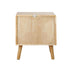 Bedside Tables Set of 2 – Solid Wood 2‑Drawer Natural Nightstands