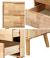 Bedside Tables Set of 2 – Solid Wood 2‑Drawer Natural Nightstands