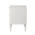 Oikiture 2× Bedside Tables White – 2‑Drawer Nightstands with Wood Legs 48cm