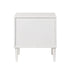 Oikiture 2× Bedside Tables White – 2‑Drawer Nightstands with Wood Legs 48cm