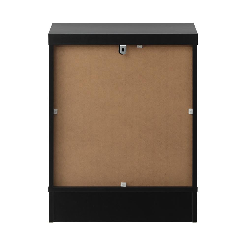 2X Bedside Tables Hamptons Furniture Black