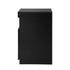 Bedside Table LED Nightstand Shelf Black