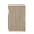 Oikiture Bedside Tables Set of 2 LED Nightstand Shelf Natural