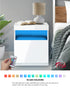 Oikiture Bedside Tables Set of 2 LED Nightstand White