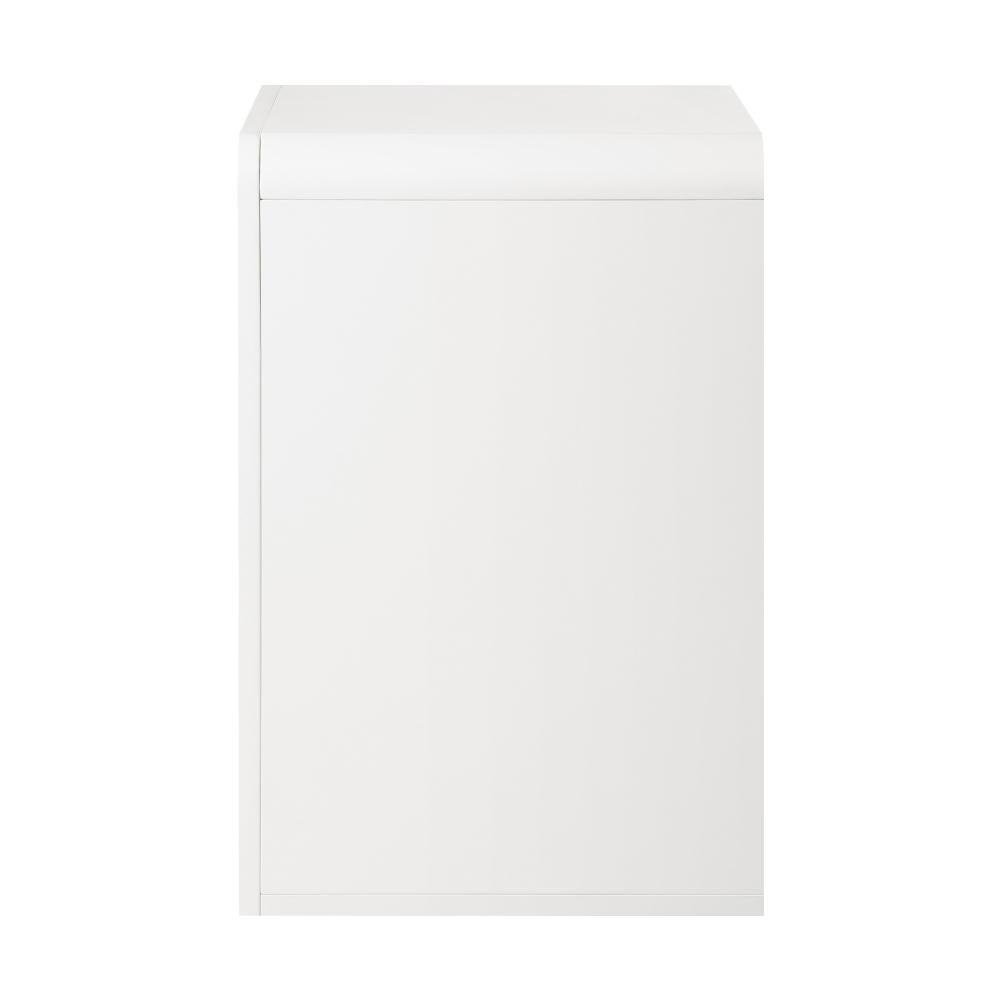 Bedside Table Open Shelf White
