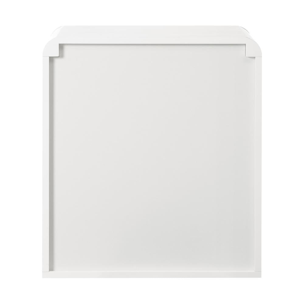 Bedside Table Open Shelf White