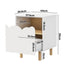 Oikiture Bedside Table Single Drawer Nightstand Kids Bedroom White