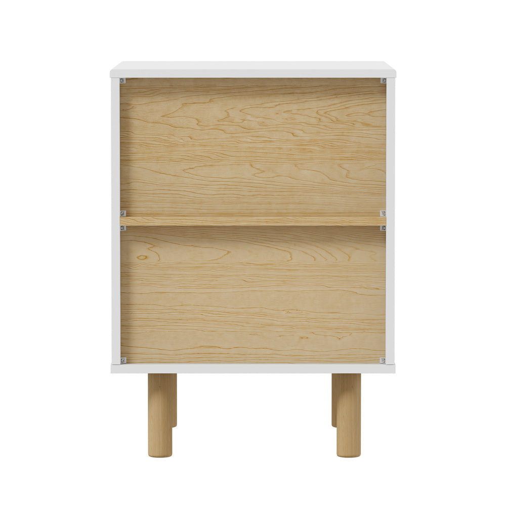 Oikiture Bedside Table Single Drawer Nightstand Kids Bedroom White