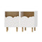 Oikiture 2PC Bedside Table Single Drawer Nightstand Kids Bedroom White