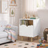 Oikiture 2PC Bedside Table Single Drawer Nightstand Kids Bedroom White