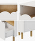 Oikiture 2PC Bedside Table Single Drawer Nightstand Kids Bedroom White