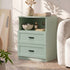 Bedside Table 2 Drawers Open Shelf Nightstand Cabinet Green