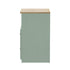 2pc Bedside Table 2 Drawers Shelf Nightstand Natural&Green