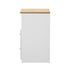 Bedside Table 2 Drawers Open Shelf Nightstand Natural&White
