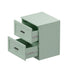 Oikiture 2× Bedside Tables – Green, 2‑Drawer Nightstands, Classic Design