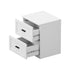 Oikiture 2× Bedside Tables – White, 2‑Drawer Nightstands, Classic Design