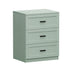 Bedside Table 3 Drawers Nightstand Cabinet End Table Green