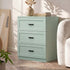 Bedside Table 3 Drawers Nightstand Cabinet End Table Green