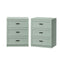 2pc Bedside Table 3 Drawers Nightstand Cabinet Table Green