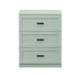 2pc Bedside Table 3 Drawers Nightstand Cabinet Table Green