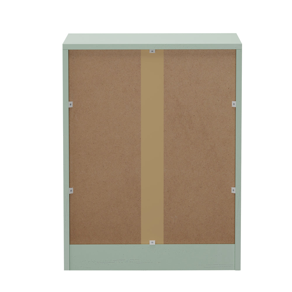 2pc Bedside Table 3 Drawers Nightstand Cabinet Table Green