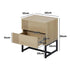 Set of 2 Bedside Tables Bedroom Metal
