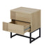 Set of 2 Bedside Tables Bedroom Metal
