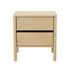 2x Bedside Tables, 2 Drawer Handle-Free Nightstand Cabinet, Natural Colour