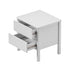 Bedside Table 2 Drawers Nightstand Handle-free White
