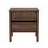 2x Bedside Tables, 2 Drawer Handle-Free Nightstand Cabinet, Walnut Colour