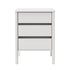 Bedside Table 3 Drawers Nightstand Handle-free White