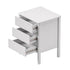 Bedside Table 3 Drawers Nightstand Handle-free White