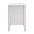 Bedside Table 3 Drawers Nightstand Handle-free White