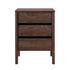 Bedside Table, 3 Drawer Handle-Free Nightstand Cabinet, Walnut Colour Set