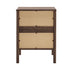 Bedside Table, 3 Drawer Handle-Free Nightstand Cabinet, Walnut Colour Set