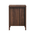Bedside Table, 2 Drawer Handle-Free Nightstand Cabinet, Walnut Colour Wood