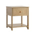 Bedside Table 1 Drawer Storage Shelf Nightstand Natural